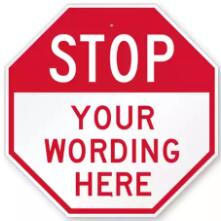 Wholesale aluminum road traffic reflective hand stop paddle signs