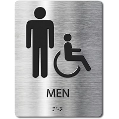 ADA Compliant Braille Bathroom Sign