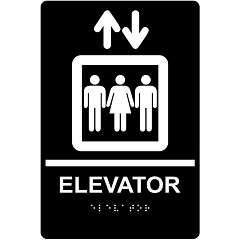 Elevator Braille Sign
