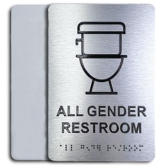 ADA Braille Sign All Gender Restroom